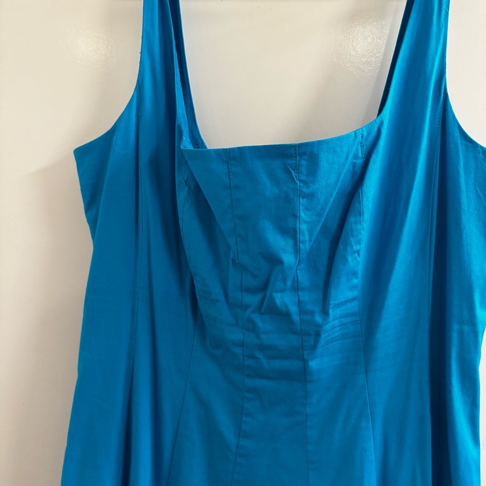 Worn Once STAUD Wells Midi Dress - Island Blue - Picture 4 of 7